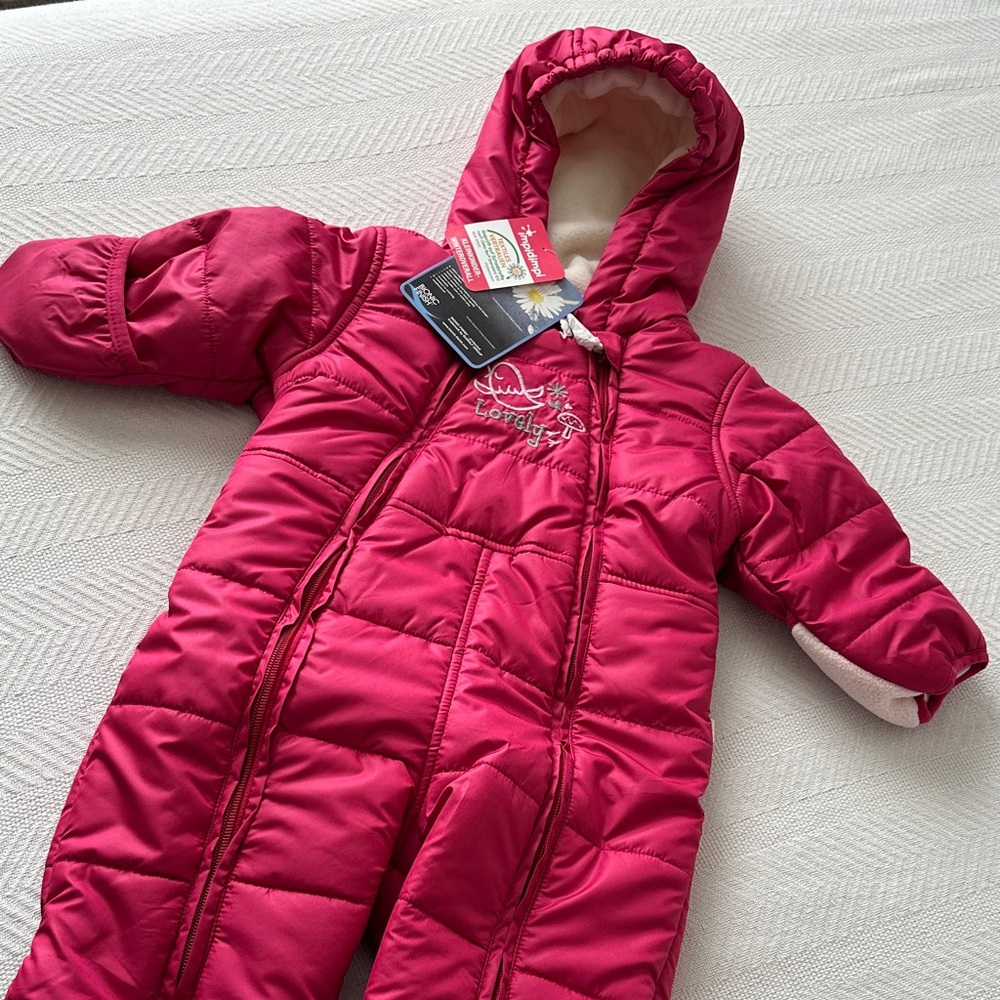 Pink Baby Puffer snowsuit